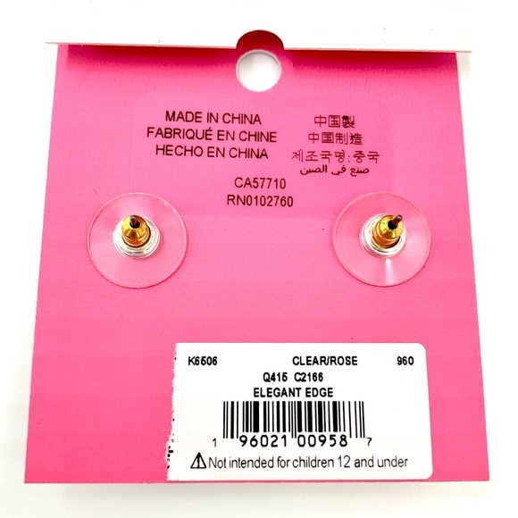 Kate Spade New York Rose Gold Round Stud CZ Earrings - Picture 3 of 7